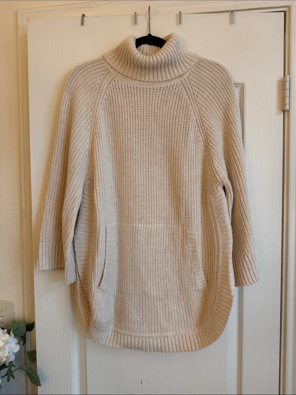Ugg Cozy Cream Turtleneck Sweater Poncho